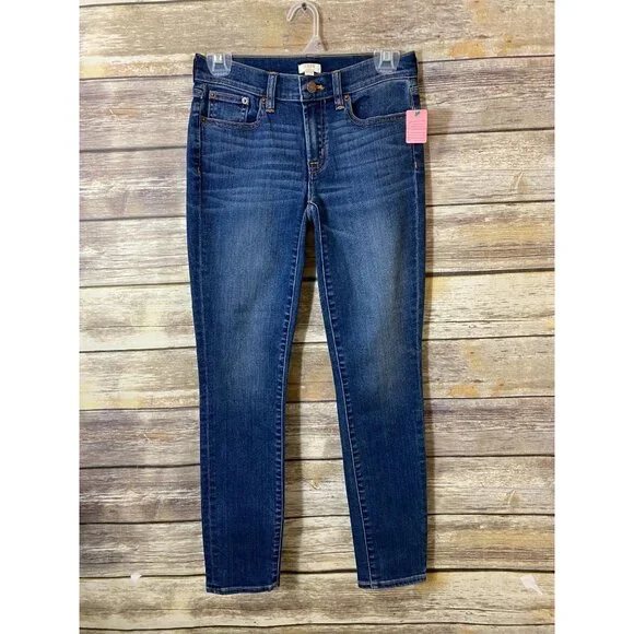 J.Crew Jeans Toothpick Skinny 24 x 28" Inseam Medium Blue Wash - Picture 2 of 5